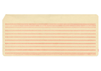 Image showing Punched card