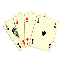 Image showing Poker of aces cards