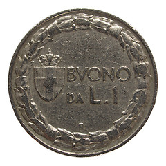 Image showing Italian coin