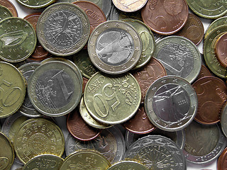 Image showing Euro coins background