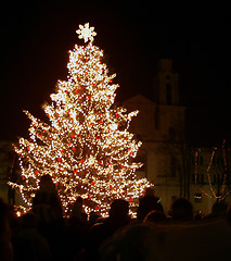 Image showing Christmas Tree In Night