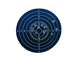 Image showing Target with bullet holes