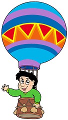 Image showing Boy in balloon