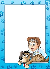 Image showing Frame with dog at veterinarian