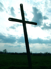 Image showing Cross Sky And Field