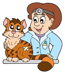 Image showing Cat at veterinarian