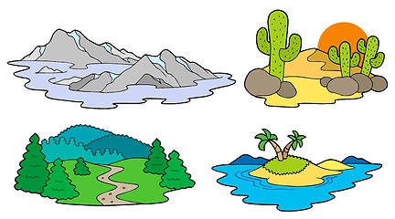 Image showing Various landscapes collection