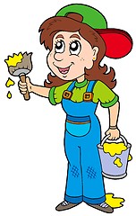Image showing Cute house painter