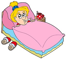 Image showing Cartoon girl patient