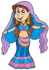 Image showing Cartoon belly dancer