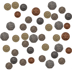 Image showing Pound coins collage