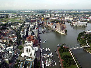 Image showing Duesseldorf mediahafen harbour