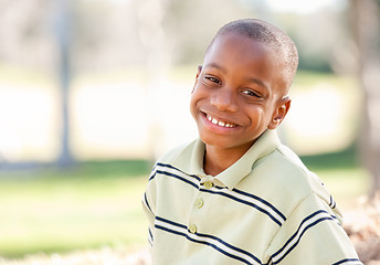 Image showing Happy Young African American Boy