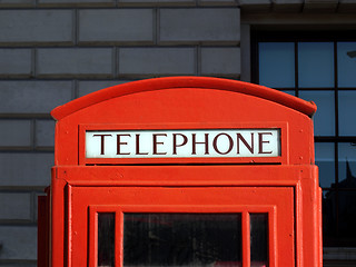 Image showing London telephone box