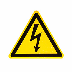 Image showing Danger of death Electric shock