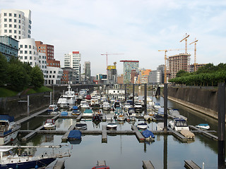 Image showing Duesseldorf mediahafen harbour