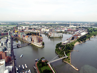 Image showing Duesseldorf mediahafen harbour