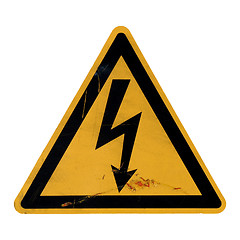 Image showing Danger of death Electric shock