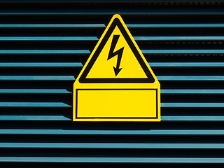 Image showing Danger of death Electric shock