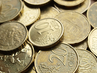 Image showing Euro coins background