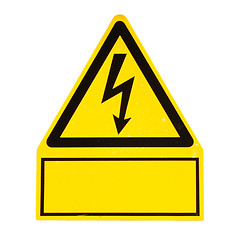 Image showing Danger of death Electric shock