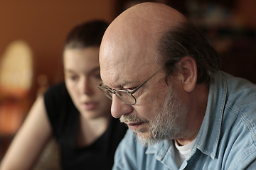 Image showing Pensive senior portrait