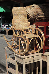 Image showing Street side oriental furniture sale