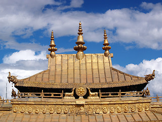 Image showing Golden roof Potala palace Lhasa Tibet 