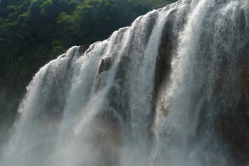 Image showing Waterfall edge closeup