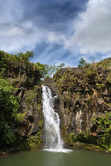 Image showing Secluded jungle waterfall