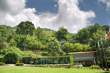 Image showing Tropical mountain resort