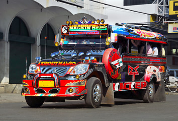 Image showing Colorful Filipino jeepney