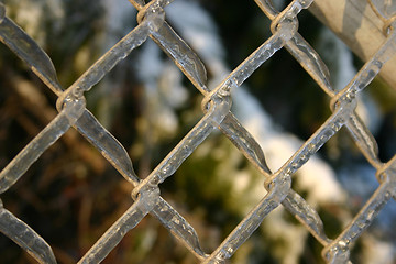 Image showing winter fence