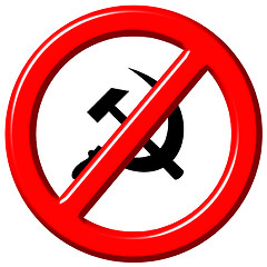 Image showing Anti Communism 3D Sign