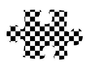 Image showing Checkered Puzzle Piece