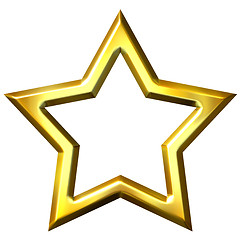 Image showing 3D Golden Star Frame