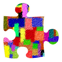 Image showing Colorful Puzzle Piece