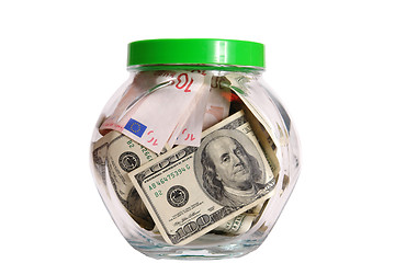 Image showing money jar(clipping path included)