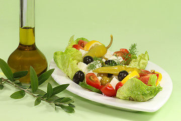 Image showing Salad with olive oil