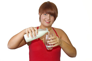 Image showing Drinking milk