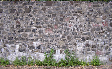 Image showing Grey granite wall