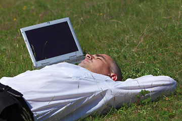 Image showing Tired man