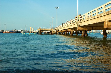 Image showing Pier. Seacoast urban landscape.