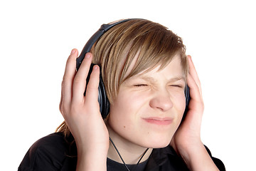 Image showing teenager in ear-phones