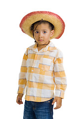 Image showing cute boy with cowboy hat