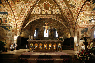 Image showing Interior Cathedral of Assisi