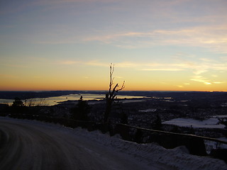 Image showing View from Holmenkollenåsen on Oslo in the evening