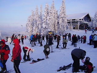 Image showing Winterlife on Tryvann Skicenter,Oslo