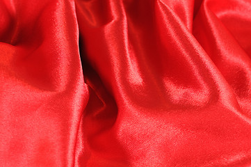 Image showing Red silk