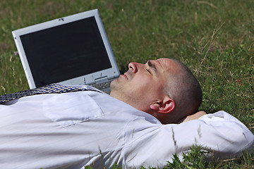 Image showing Tired man